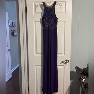 Morgan & Co. Purple Lace Maxi Dress